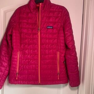 Patagonia Vibrant Pink Jacket with Orange Accents